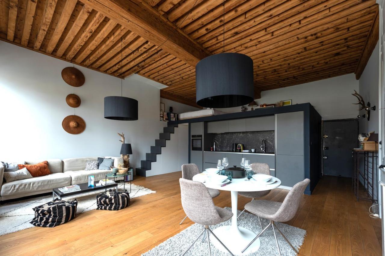 リヨンLe Loft Ethnic - Avec Jolie Vue Sur La Saoneアパートメント エクステリア 写真